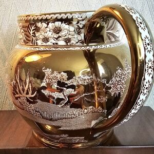 Wedgwood Lusterware Porcelain Creamer Pitcher Fallow Deer of Etruria